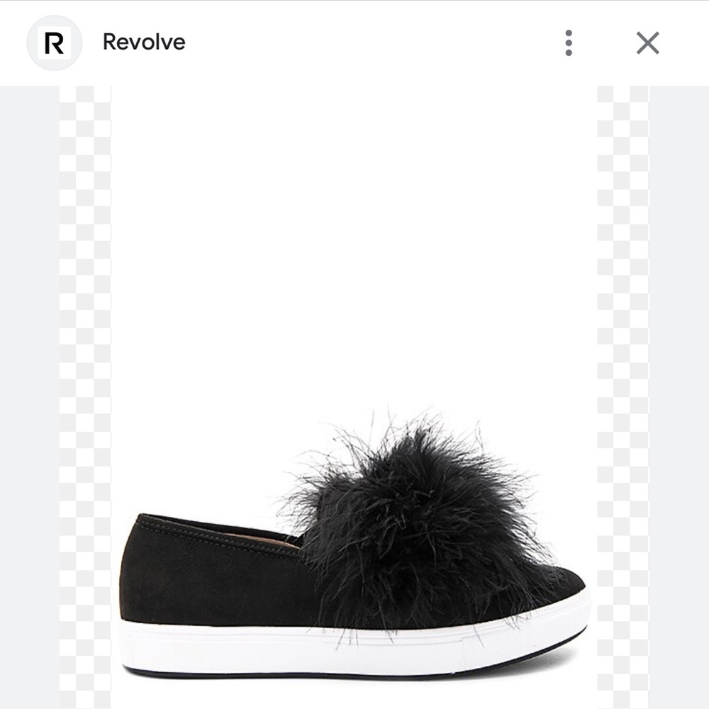 Steve Madden “Emily” Sneaker in Black 🖤 feather Puff Pompom 8.5